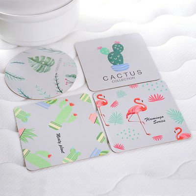 qualidade  Absorbent Paper Promotional Drink Coasters / Custom Round Coasters For Drinks fábrica