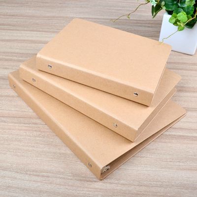 qualidade  UV Coating A6 A5 Kraft Paper File Folder With Ring Binded fábrica