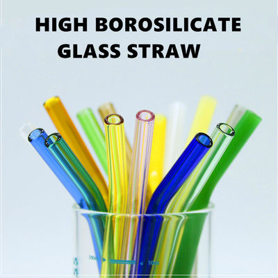 qualidade  Heat Resistant Drinking Borosilicate Glass Straw Eco Friendly fábrica