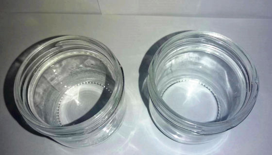 Frasco de vidro de caviar de alta transparência de 120 ml com tampa de metal