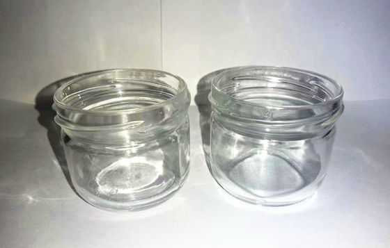 Frasco de vidro de caviar de alta transparência de 120 ml com tampa de metal