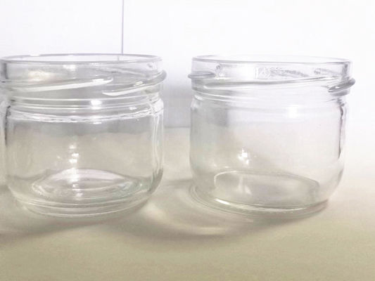 Frasco de vidro de caviar de alta transparência de 120 ml com tampa de metal
