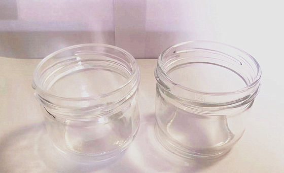 Frasco de vidro de caviar de alta transparência de 120 ml com tampa de metal