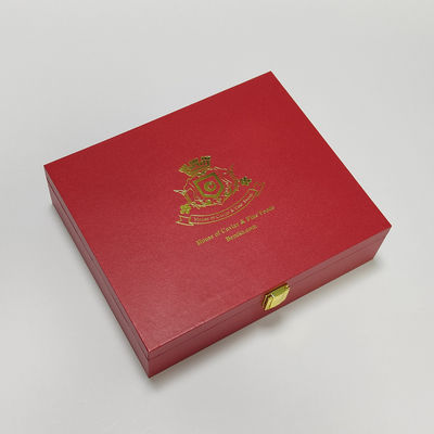 Caixa de presente de caviar de alta qualidade em couro PU com logotipo de folha de ouro para lata de 30g e 125g à prova d'água