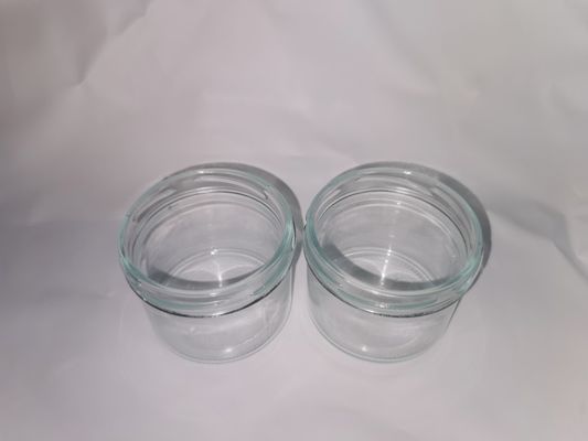 Frasco de vidro caviar transparente de alta qualidade alimentar padrão 8 onças 240 ml com tampa de metal
