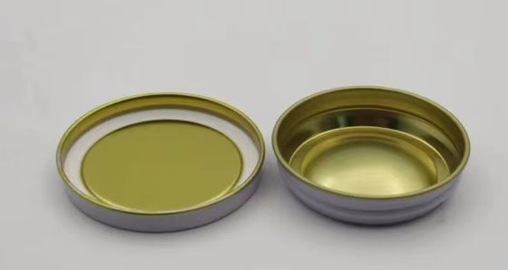 0.28 mm Grade Alimentar Embalagem de caviar em lata de alumínio 30g e 50g com tampa plana