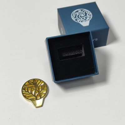 2024 New Design Caviar Tin Opener Caixa de presente Chave Caixa de presente com logotipo 50x50x38mm