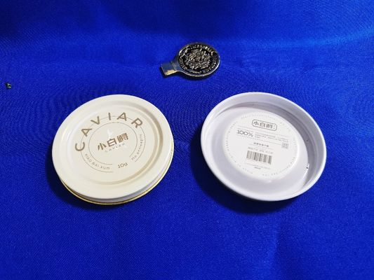 0.28mm Grado Alimentar Lata de Caviar Embalagem de vácuo Lata de 10g com impressão