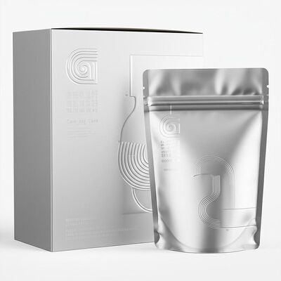 Caixa de embalagem de papel de laminação fosco que incorpora efeitos especiais de reboque, desemboque de pontos UV e tipo de saco de bolsa de apoio