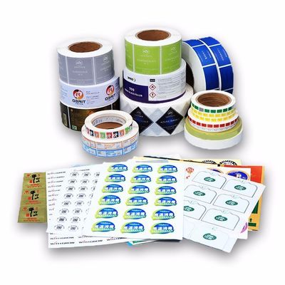 Vinyl resistente à água adesivos comerciais Logotipo impresso com papel / PVC / material de animais de estimação