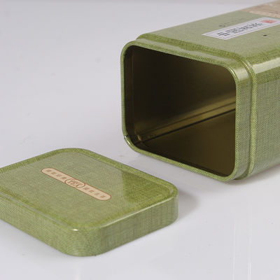 Caixa de lata metálica de alta qualidade Rectangular Embalagem de óleo metálico vazia com CMYK / cor Pantone
