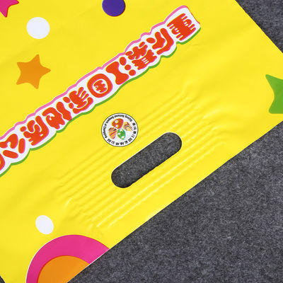 Material LDPE Sacos de plástico impressos sob medida, Sacos de manuseio perforados reforçados