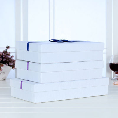 Caixas-presente rígidas de retângulo feitas à mão, Caixa de embalagem de papel rígido personalizado