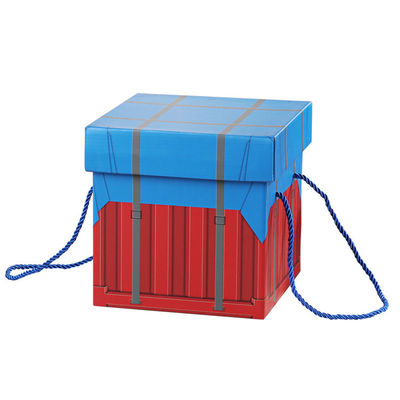 Caixas de embalagem de cartão decorativo com cabo de algodão / cabo de cabo de PP