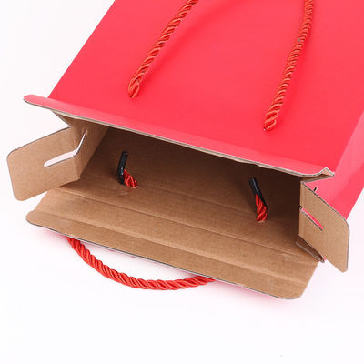 Caixas de vinho de papelão recicláveis, 2 garrafas de vinho caixa de presente bem selada