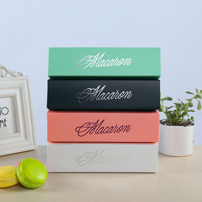 Caixa de embalagem de alimentos de impressão flexível com tampa aberta Eco-friendly For Macaron