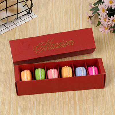 Caixa de embalagem de alimentos de impressão flexível com tampa aberta Eco-friendly For Macaron