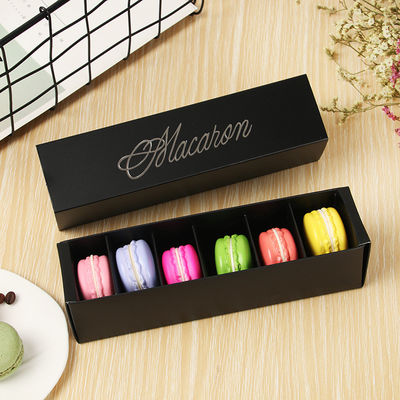 Caixa de embalagem de alimentos de impressão flexível com tampa aberta Eco-friendly For Macaron
