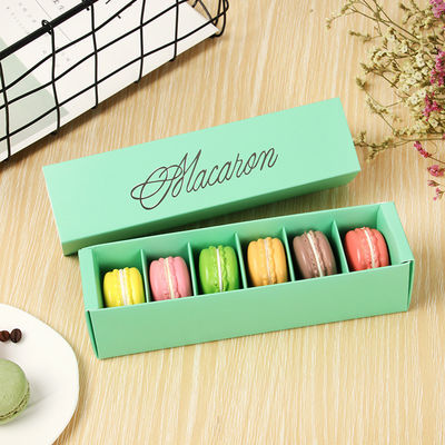 Caixa de embalagem de alimentos de impressão flexível com tampa aberta Eco-friendly For Macaron