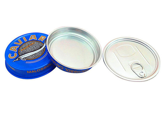 3.5oz 7oz Ring Pull Caviar Container de embalagem, Alumínio Caviar Caixa de lata