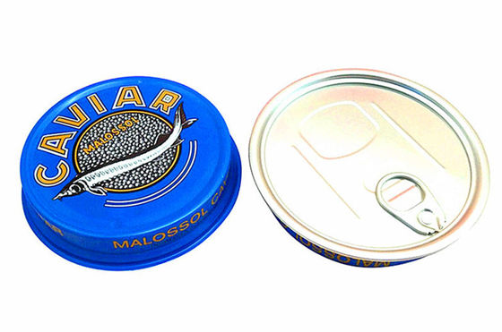 3.5oz 7oz Ring Pull Caviar Container de embalagem, Alumínio Caviar Caixa de lata