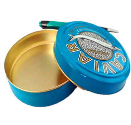125g 250g Caviar Embalagem Caixa de Lata Canela Cor Personalizada ISO 9001 aprovado