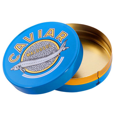 125g 250g Caviar Embalagem Caixa de Lata Canela Cor Personalizada ISO 9001 aprovado