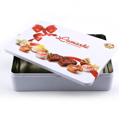 Caixa de lata de chocolate reciclada sob medida