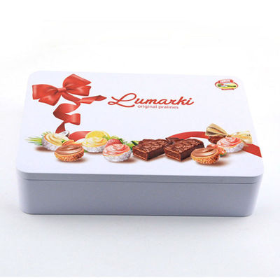 Caixa de lata de chocolate reciclada sob medida