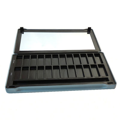 Containers de estanho retangulares, caixa de estanho cosmético para paleta de sombra de olhos