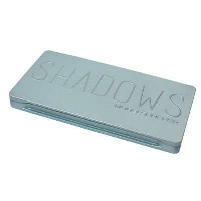 Containers de estanho retangulares, caixa de estanho cosmético para paleta de sombra de olhos