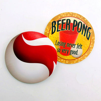 Coasters de bebidas promocionais de papel ecológico de forma personalizada resistentes a altas temperaturas