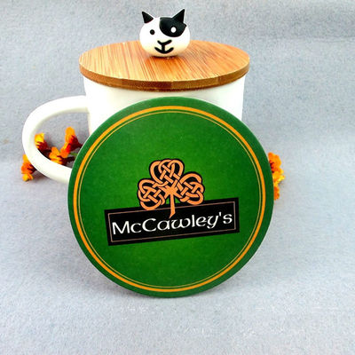 Coasters de bebidas promocionais de papel ecológico de forma personalizada resistentes a altas temperaturas