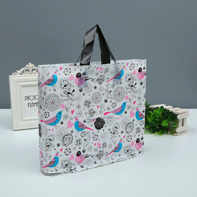 Centro Comercial Bolsas de plástico personalizadas impressas Bolsa Tote com alça 1-8 cores impressas