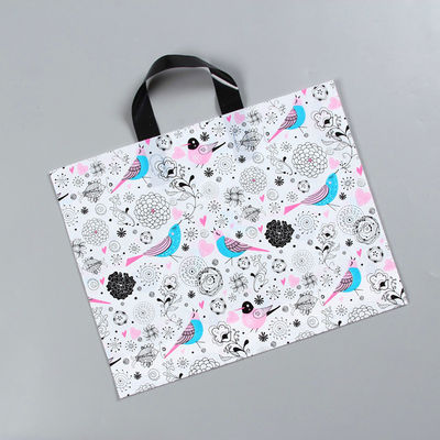 Centro Comercial Bolsas de plástico personalizadas impressas Bolsa Tote com alça 1-8 cores impressas