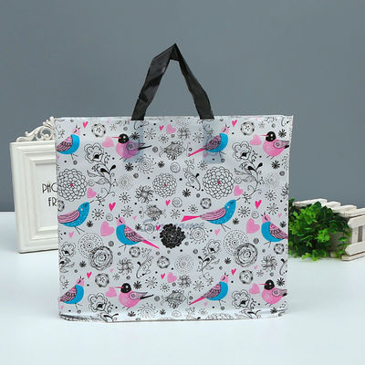 Centro Comercial Bolsas de plástico personalizadas impressas Bolsa Tote com alça 1-8 cores impressas