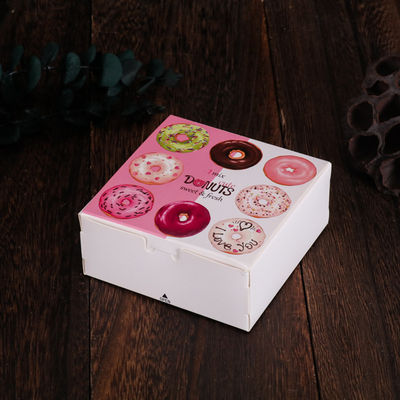 Caixa de embalagem de donuts, pão com gaveta, caixa de embalagem de snacks reciclada.