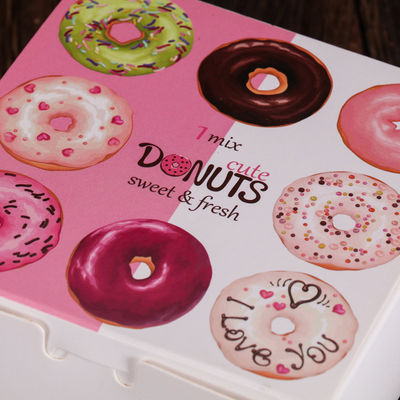 Caixa de embalagem de donuts, pão com gaveta, caixa de embalagem de snacks reciclada.