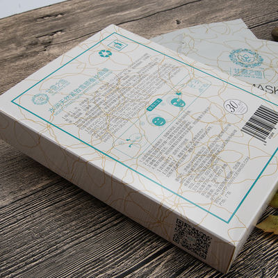 Máscara de seda embalagem Caixas de embalagem de papelão com CMYK cor dimensional estável