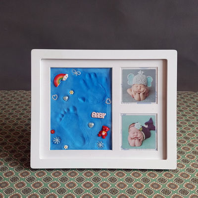 Quadro de imagem de lembranças de ornamento 28X23CM Quadro de impressão de mão e pegada Kit