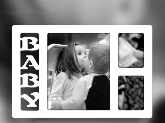 Quadro fotográfico de ornamentação de alta qualidade 34X21.5CM Impressões de mão e pé do bebê