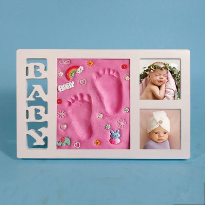 Quadro fotográfico de ornamentação de alta qualidade 34X21.5CM Impressões de mão e pé do bebê