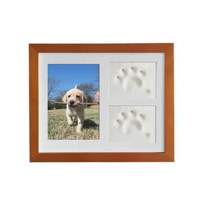 Quadro fotográfico de madeira personalizado 28x23CM para exibição de imagens de patas de cães ou gatos