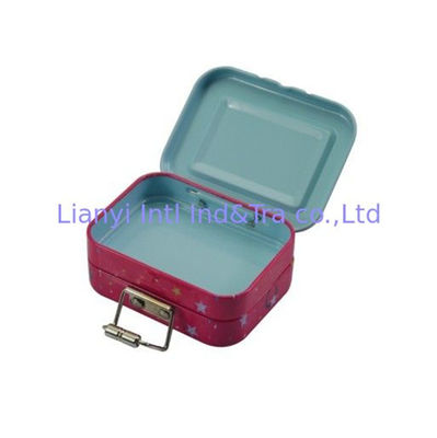 Pequenas caixas de lata de metal com três camadas para armazenar brinquedos infantis