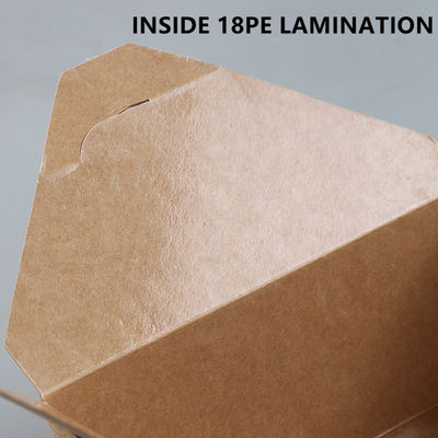 Dispositivos para levar para fora Artesanato de papel almoço Caixa de alimentos Caixa de refeições de papel padrão