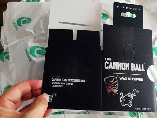 Impressão de bolas de canhão pretas de embalagem de caixa de papel personalizada para bolas infantis