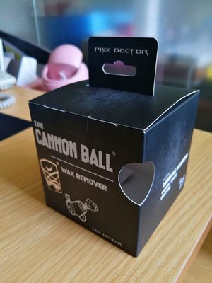 Impressão de bolas de canhão pretas de embalagem de caixa de papel personalizada para bolas infantis