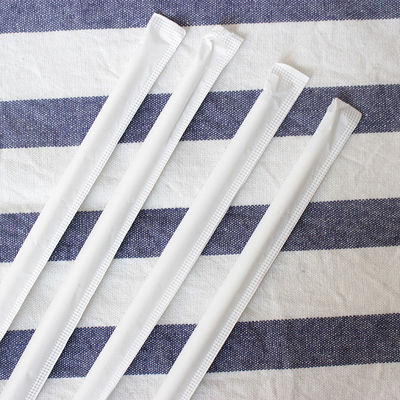 Embalagem individual: palhinhas de papel biodegradáveis, palhinhas de chá de bolhas de papel