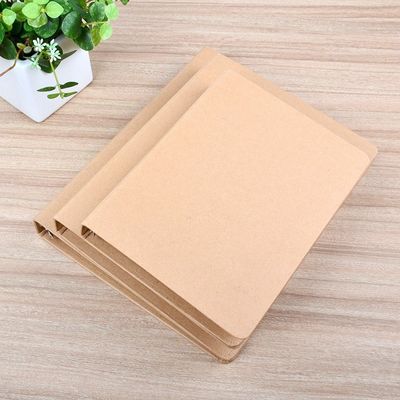 Revestimento UV A6 A5 Cartão de arquivos de papel Kraft com anel ligado