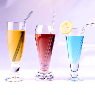 Resistente ao calor Beber Borosilicato Vidro Palha Eco Amigável